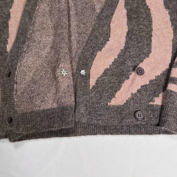 REMAIN Birger Christensen Wool and Mohair Cardigan in Major Brown Comb Size 8‎ - Picture 7 of 9